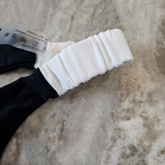 NEW! Aqua Eve Polka Dot Bikini Set - Black & White | Size Medium - Picture 9 of 10